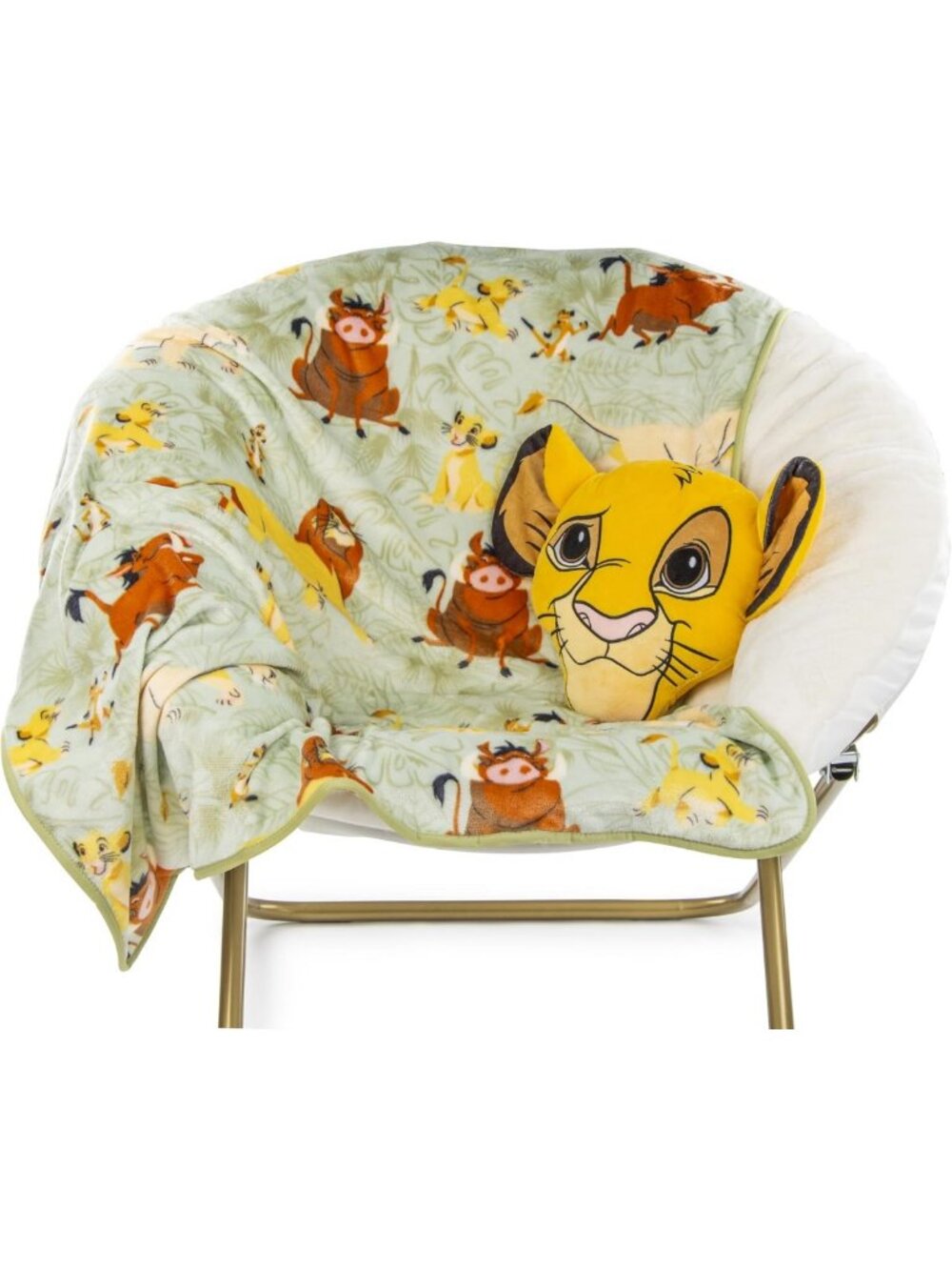Disney Lion King Simba Travel Throw Blanket & Plush Pillow Set - Soft 2 Piece
